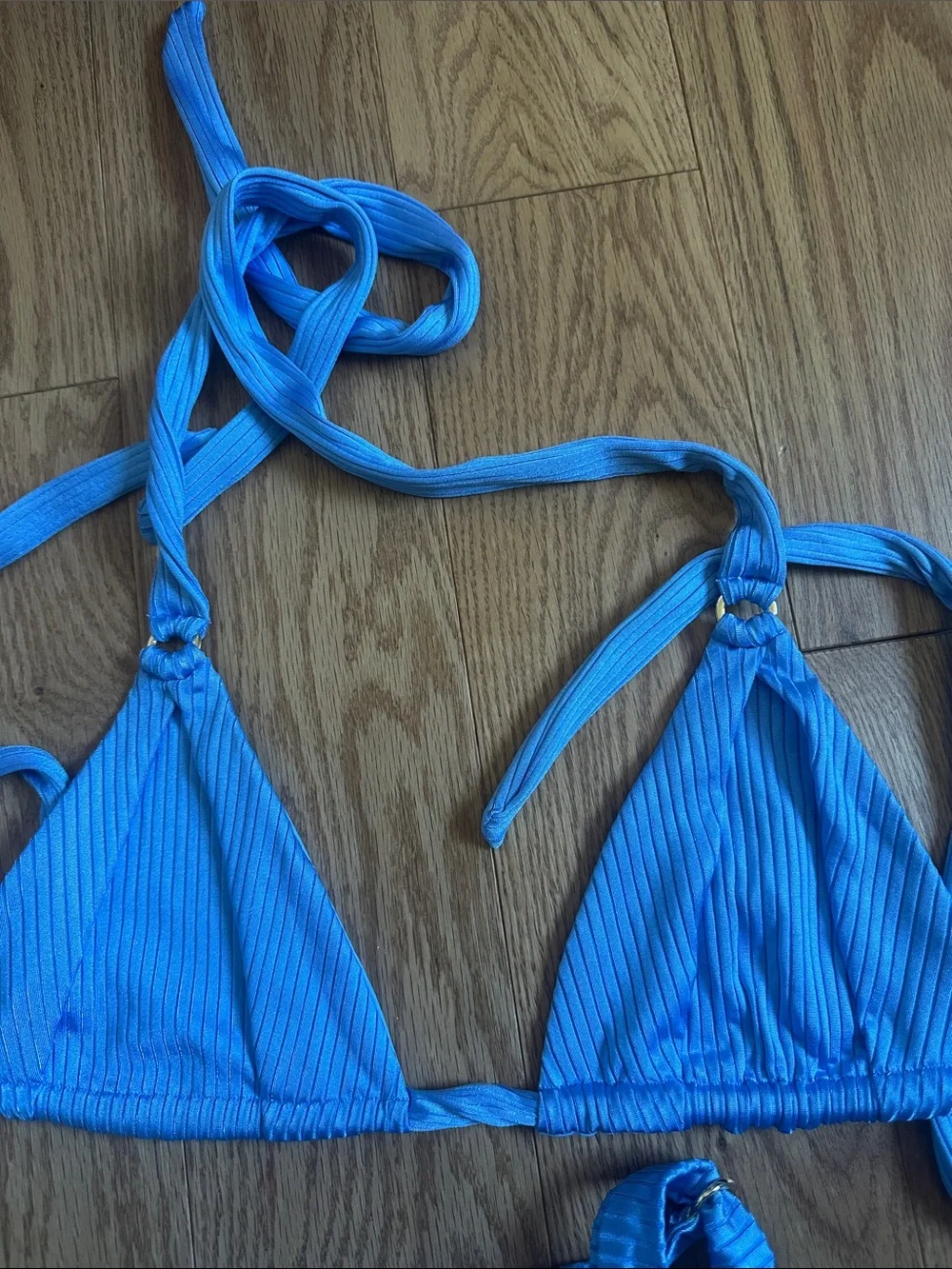 Monday Swimwear Morocco Top & Bottom - Dream Blue Wide Rib